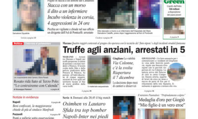 Cronache di Napoli – la prima pagina di oggi 2 dicembre 2023