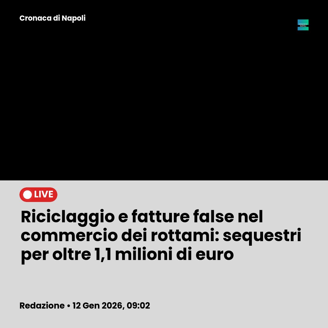 Riciclaggio e fatture false nel commercio dei rottami: sequestri per oltre 1,1 milioni di euro