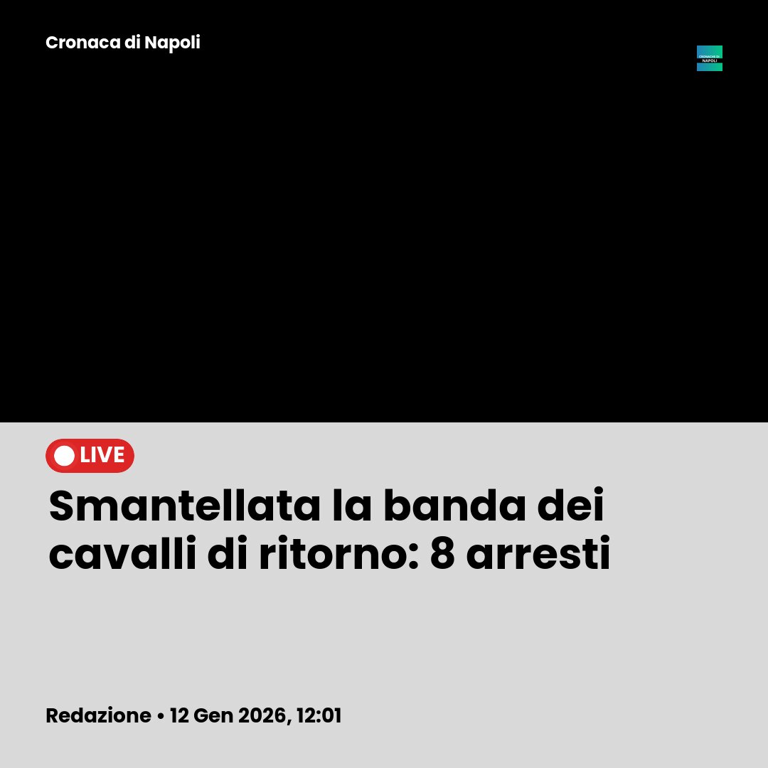 Smantellata la banda dei cavalli di ritorno: 8 arresti