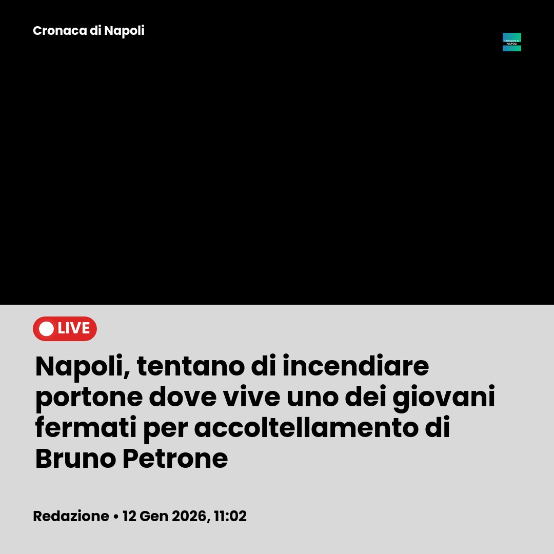 Napoli, tentano di incendiare portone dove vive uno dei giovani fermati per accoltellamento di Bruno Petrone