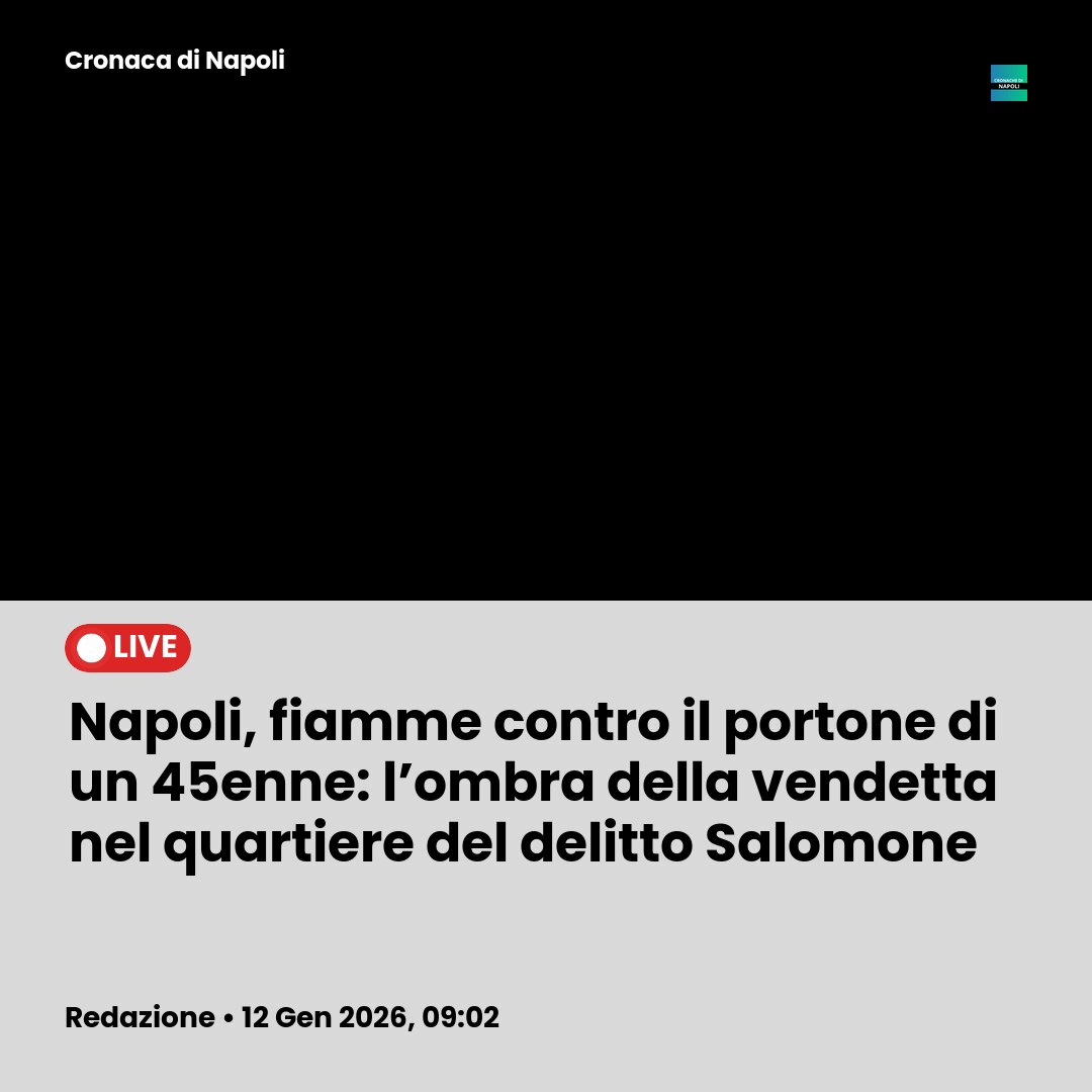 Napoli, fiamme contro il portone di un 45enne: l’ombra della vendetta nel quartiere del delitto Salomone