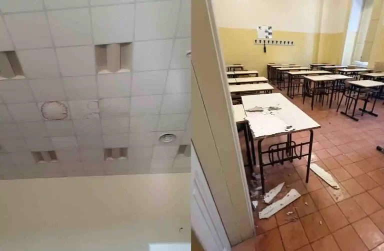 Crollano pannelli al liceo Genovesi di Napoli, studenti in preda al panico
