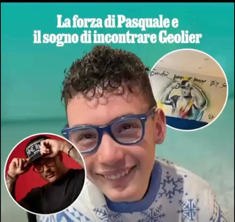 Pasquale, 14 anni con idrocefalo, sogna di incontrare il rapper Geolier