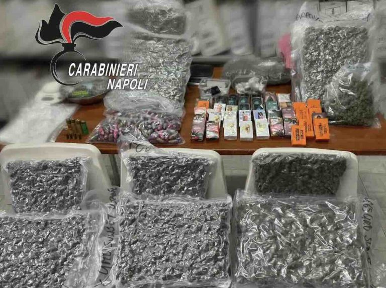 Blitz antidroga a Brusciano: sequestrati 21 chili di stupefacenti nelle «case della 219»