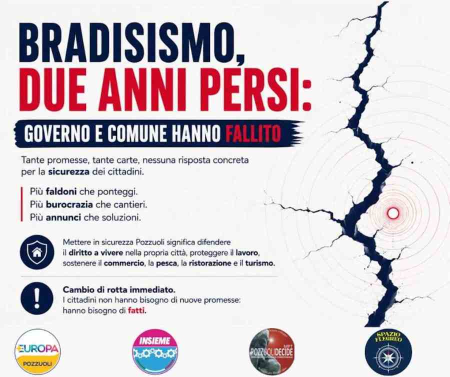 Pozzuoli, due anni di inattività sul bradisismo: i cittadini protestano