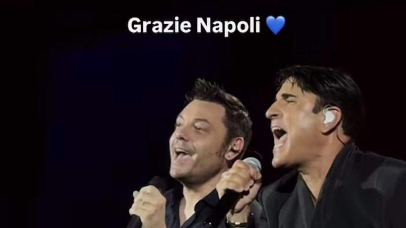 Tiziano Ferro al Maradona: trionfo e duetto emozionante con Sal Da Vinci
