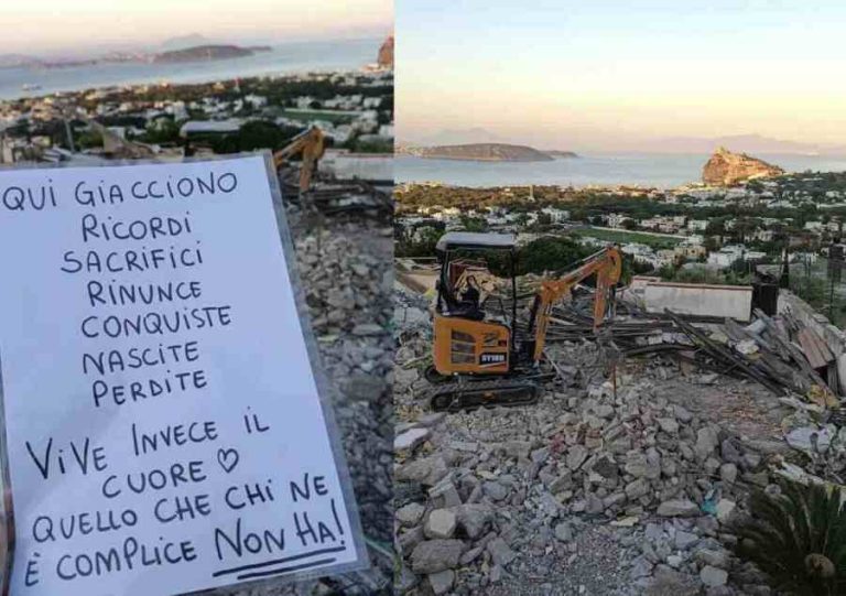 Ischia, abbattuta la casa dei Buono: la comunità si mobilita per la famiglia in lutto
