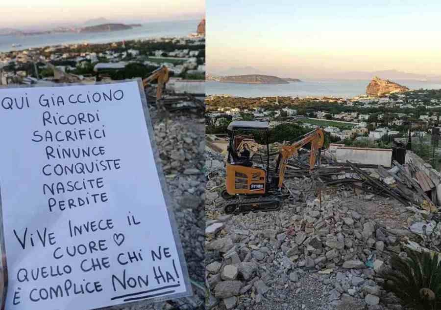 Ischia, abbattuta la casa dei Buono: la comunità si mobilita per la famiglia in lutto