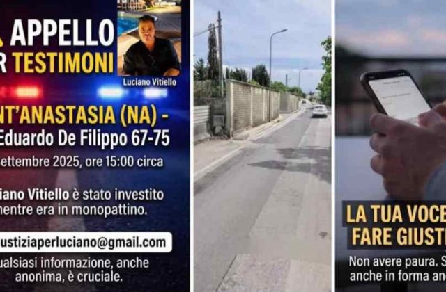 Sant’Anastasia, appello del fratello di Luciano: “Chi ha investito mio fratello?”