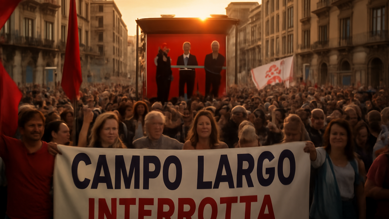 Mobilitazione a rischio a Napoli: tensioni interne nella sinistra fermano la manifestazione di Campo Largo