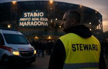 Francesco Vaia risponde alle domande sulla sanità napoletana in un’intervista dallo stadio