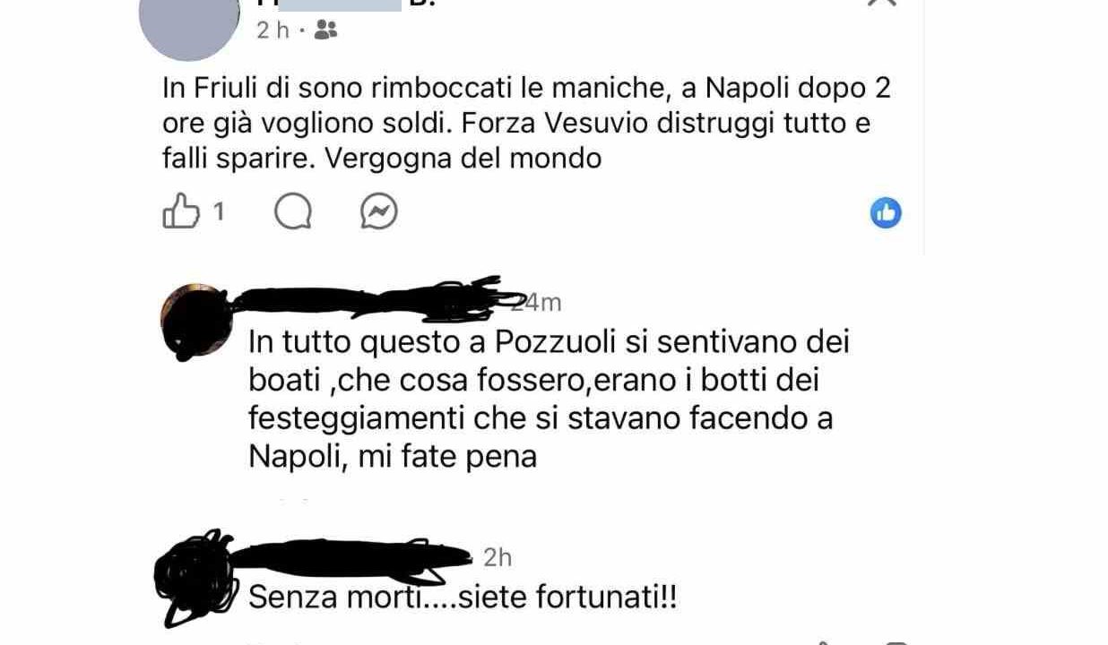 Campi Flegrei, allerta terremoto: sui social si diffonde l’odio contro Napoli